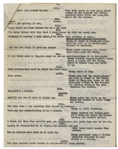 Moe Howard's 5pp. Script for a Scene With Moe, Larry & Shemp -- Entire Skit Is a Funny Double Entendre With the Stooges Playing Fashion Photographers -- Missing 1st Page -- Very Good Condition